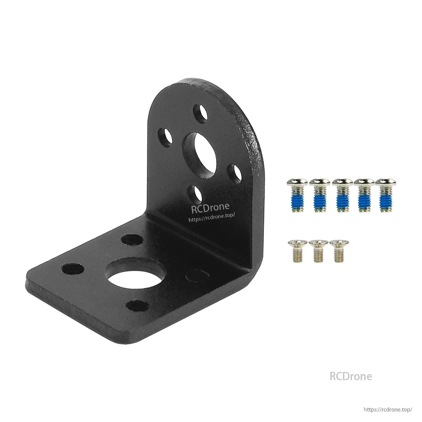 310 motor bracket with screws, compact L mount with center hole and blue thread-lock bolts