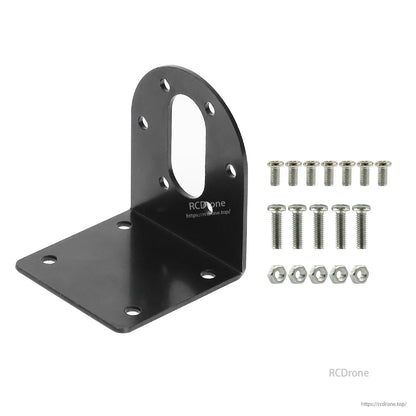 520 motor bracket with hardware set, black L bracket with oval slot plus screws and M3 nuts