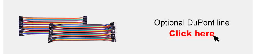 Optional DuPont jumper wire set accessory banner for development board connections