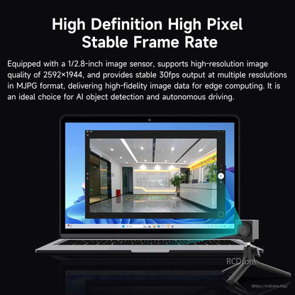 High-definition 2592x1944 resolution and 30fps output graphic for USB camera
