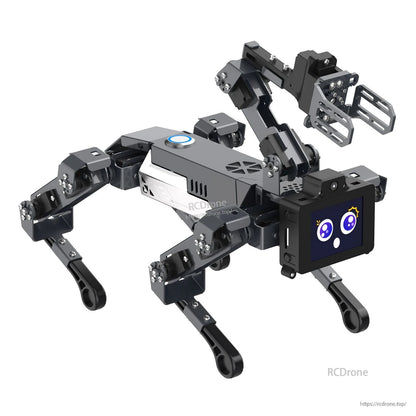 Yahboom DOGZILLA-Lite 15DOF Quadruped Robot main view on white background with front screen and metal frame