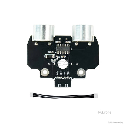 Ultrasonic sensor module with included 4-wire connector cable shown below