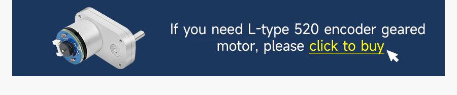 Banner link for L-type 520 encoder geared motor purchase (accessory recommendation)