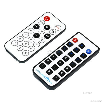 Yahboom infrared remote controller with numeric keypad, arrow controls, and red power button