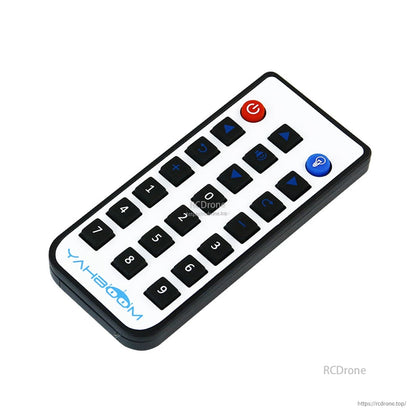 Yahboom infrared remote controller with numeric keypad, arrow buttons, and red power key