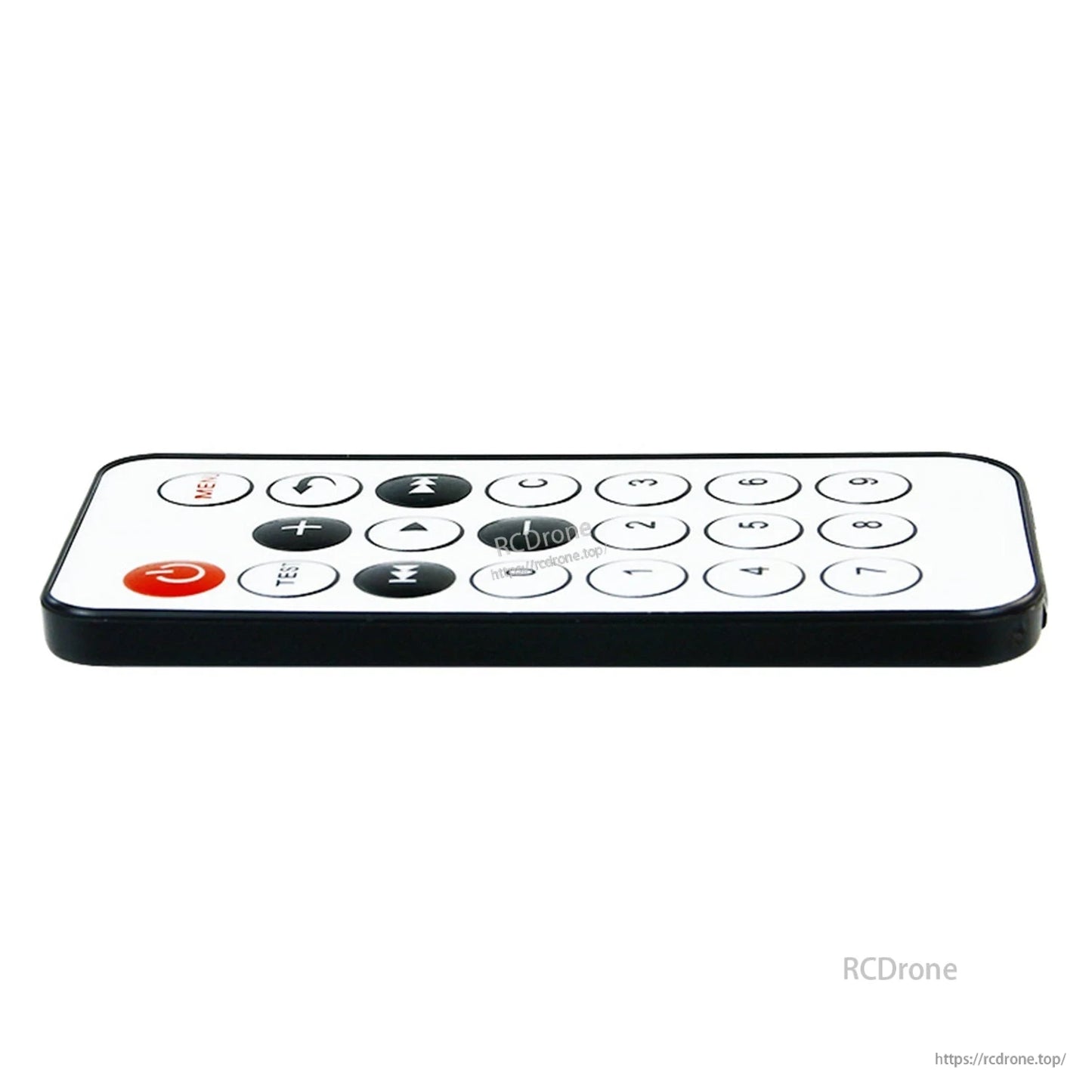 Yahboom infrared remote controller with numeric keypad and navigation buttons in a slim black-and-white design