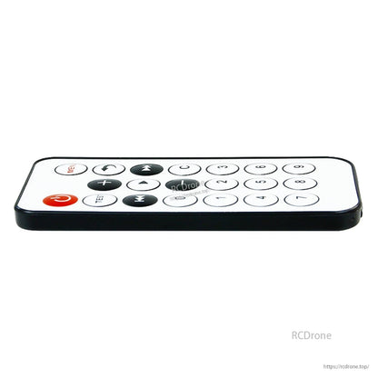 Yahboom infrared remote controller with numeric keypad and navigation buttons in a slim black-and-white design