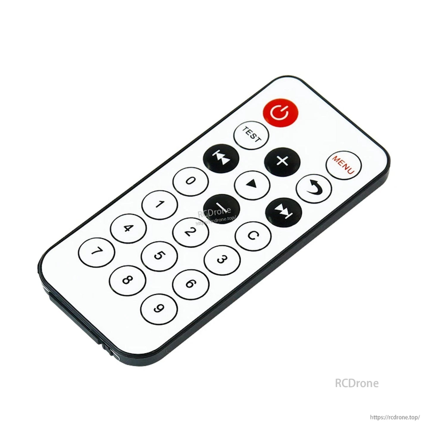 Yahboom infrared remote controller with numeric keypad, power button, and media navigation keys