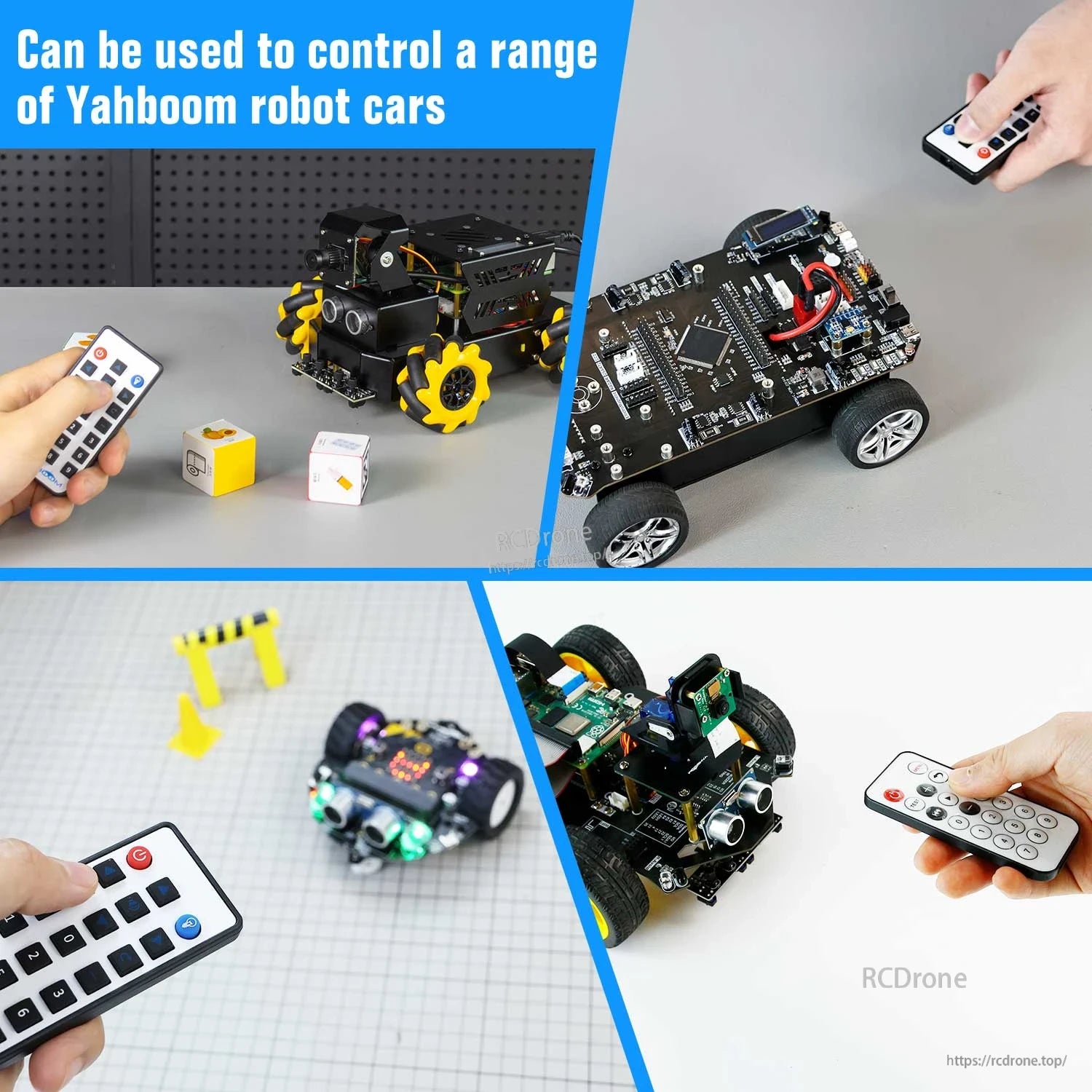 Yahboom infrared remote controller with multi-button keypad used to operate Yahboom robot car kits