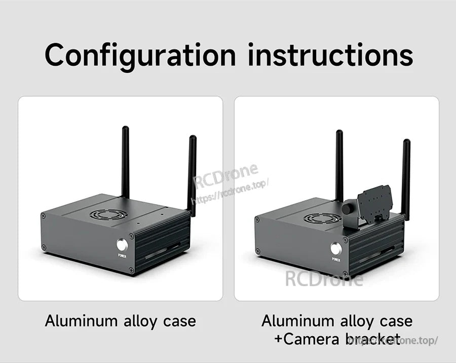 Configuration options: aluminum alloy case alone or case bundled with optional camera bracket module