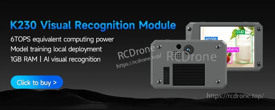 Yahboom K210 vision recognition module with 2MP OV2640 camera and 2.0in touch LCD, UART interface