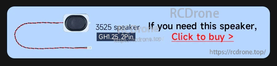 3525 speaker accessory banner with GH1.25 2-pin connector and purchase prompt
