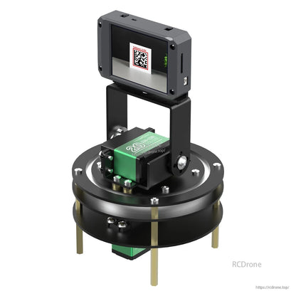 Yahboom K230 vision recognition AI camera module with touchscreen display mounted on a rotating platform
