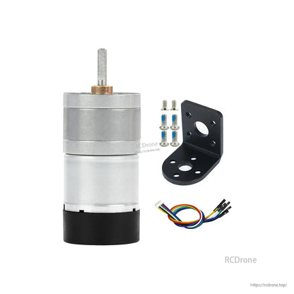 Motor kit contents with L-shaped mounting bracket, screws, and multicolor wire harness