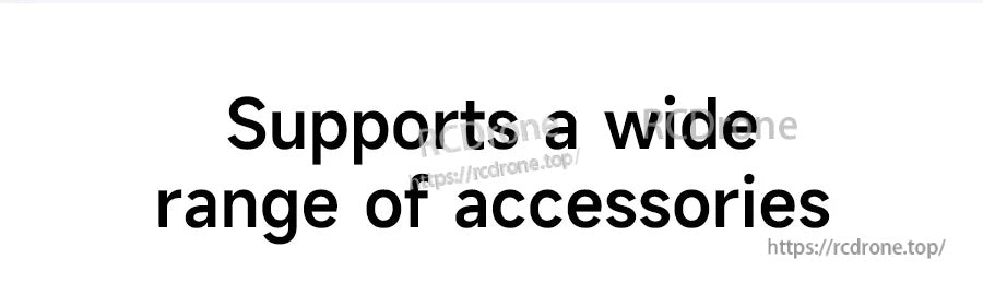 Banner text stating the chassis supports a wide range of accessories