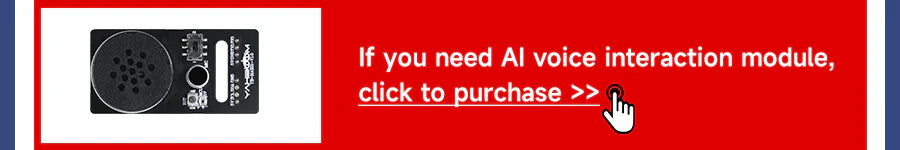 AI voice interaction module purchase banner with small voice board image and call-to-action text