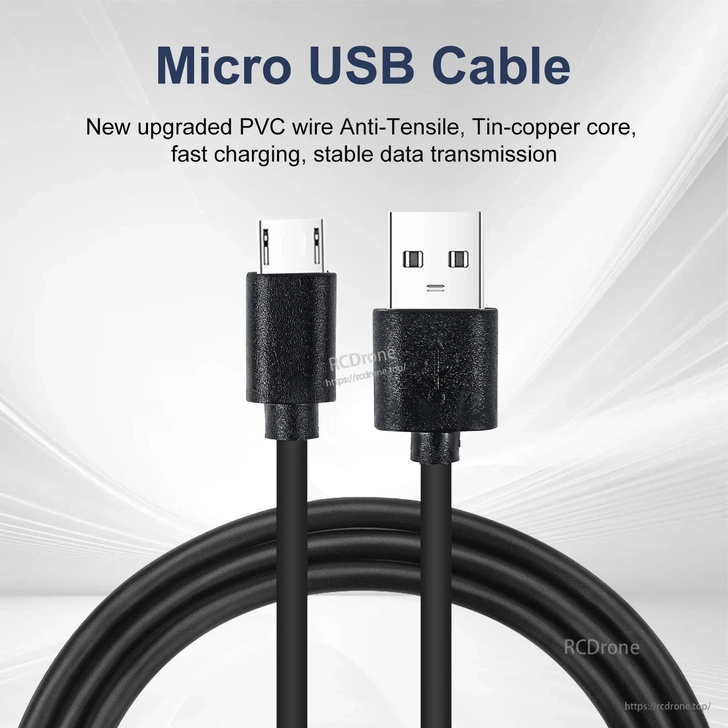 Yahboom Micro USB Data Cable connector close-up showing USB-A and micro USB ends