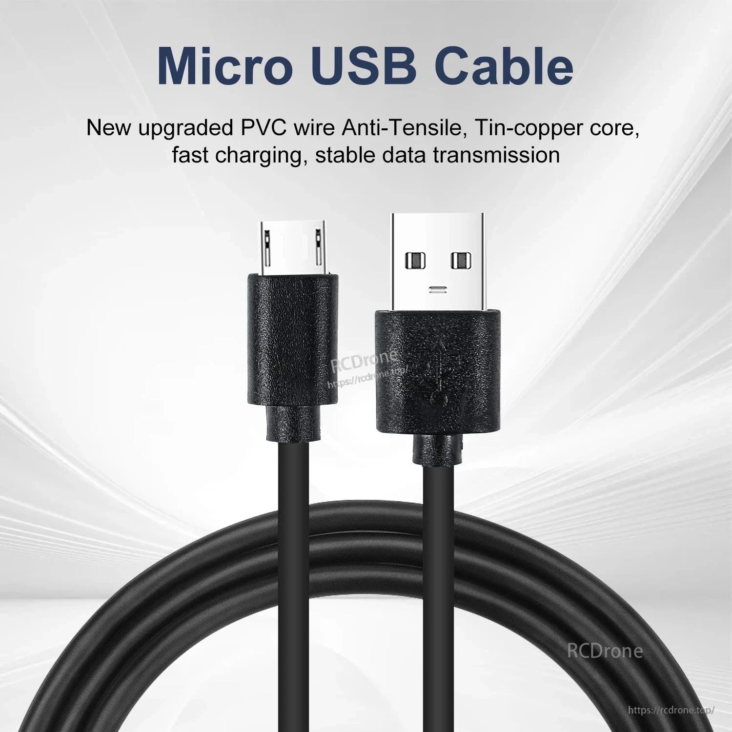 Yahboom Micro USB Data Cable connector close-up showing USB-A and micro USB ends
