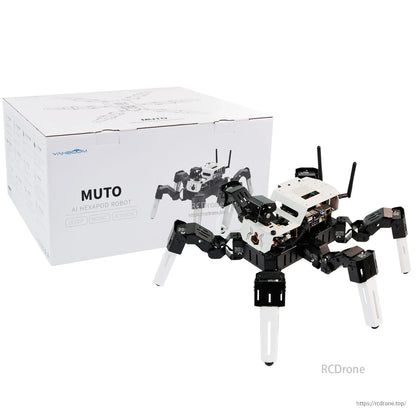 Yahboom Muto S2 18DOF AI Vision Hexapod Robot with MUT O retail box packaging