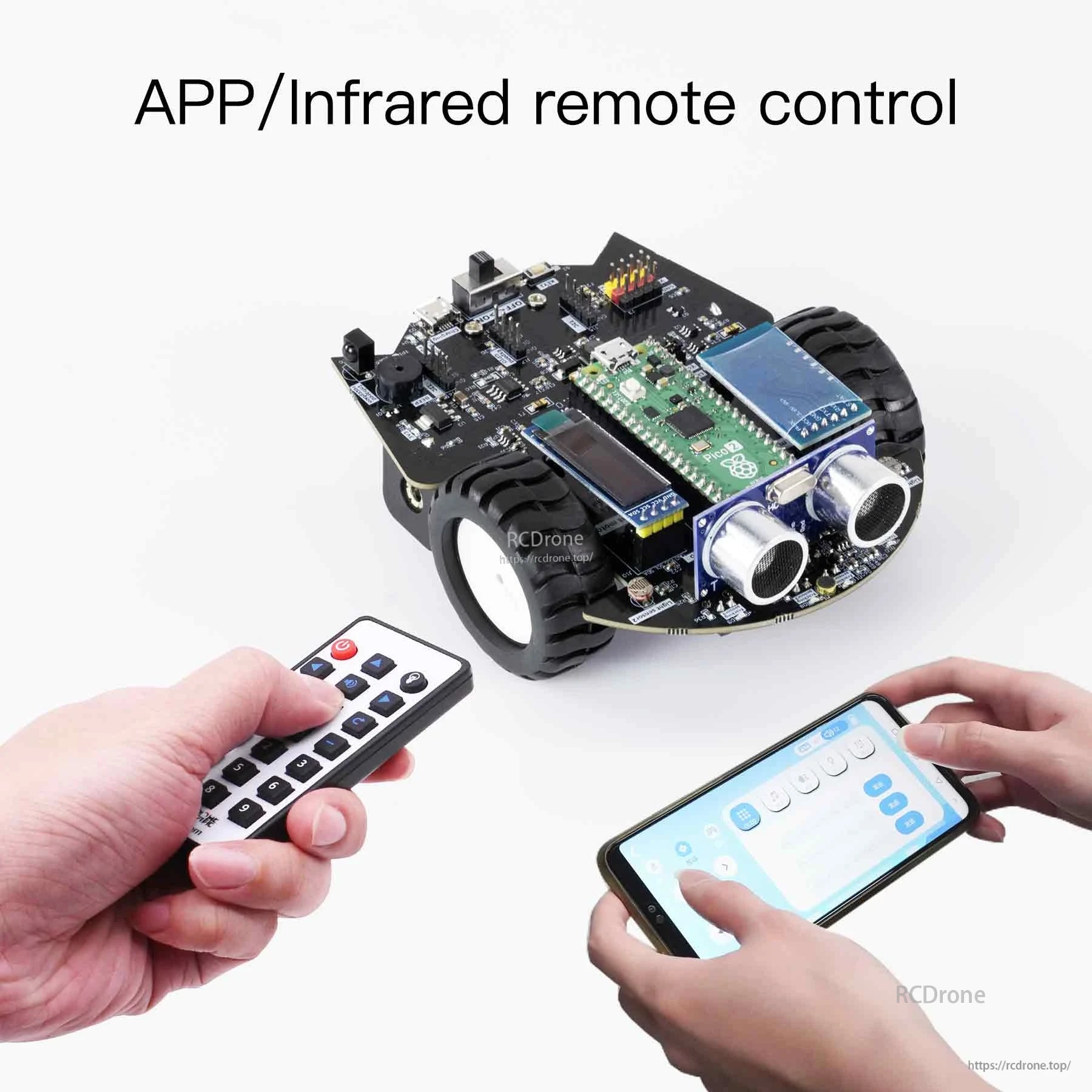 APP and infrared remote control demonstration for Yahboom Pico 2 Robot car