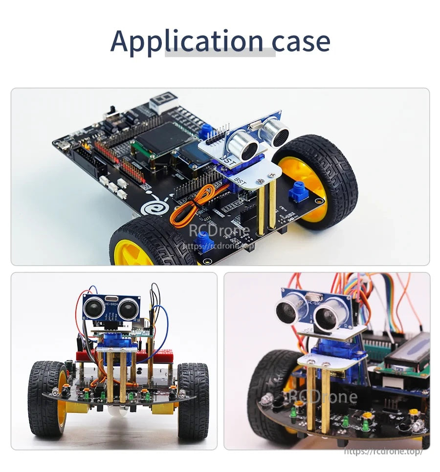 Application examples of the assembled ultrasonic scanning servo platform mounted on a robot smart car chassis