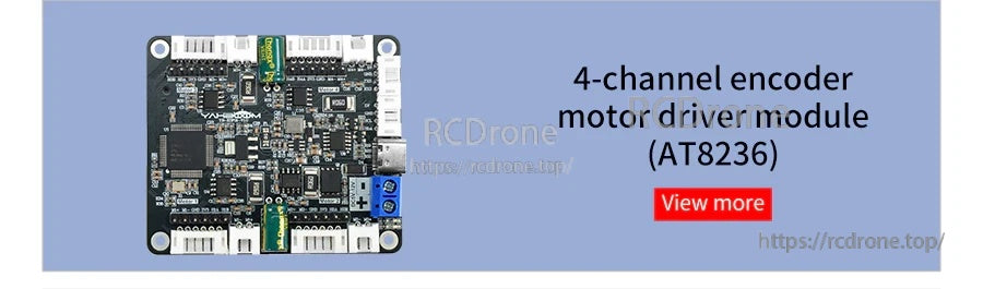 4-channel encoder motor driver module (AT8236) related accessory board for multi-motor projects