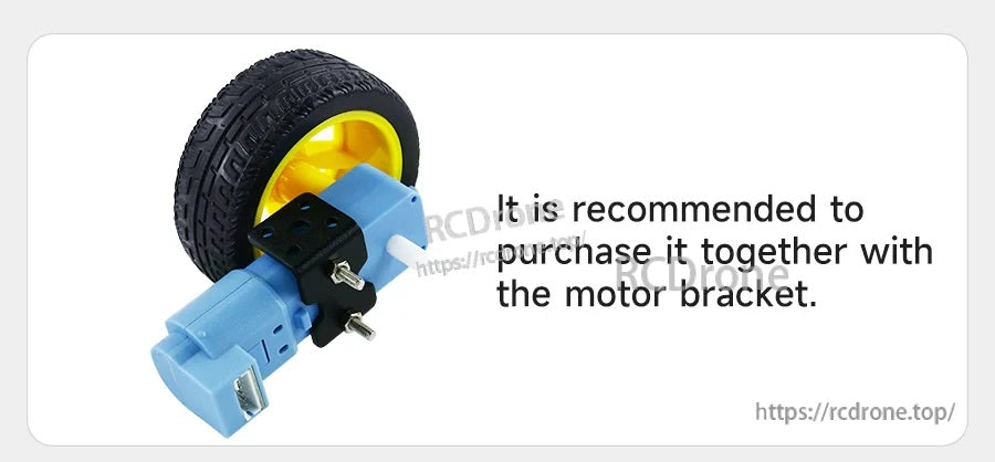 TT encoder motor mounted with wheel and motor bracket recommendation for smart car installation