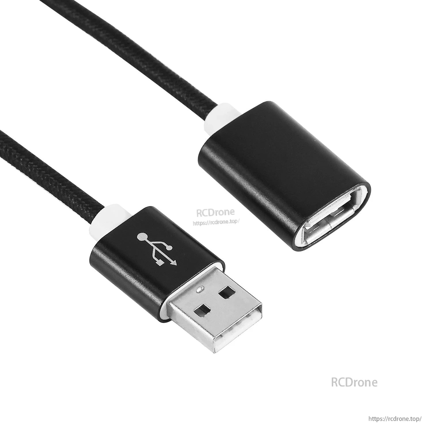 Yahboom USB 2.0 extension cable connector close-up, USB-A male plug and female port detail