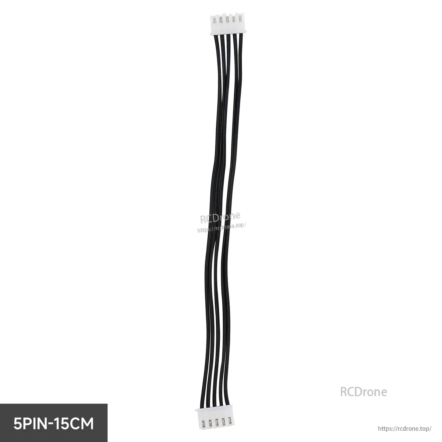 5-pin XH2.54 connection cable, 15 cm length, black wire with white 5-pin connectors