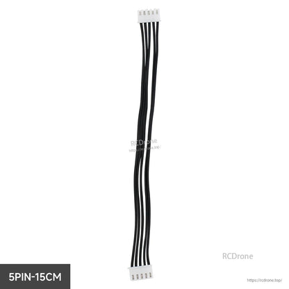 5-pin XH2.54 connection cable, 15 cm length, black wire with white 5-pin connectors