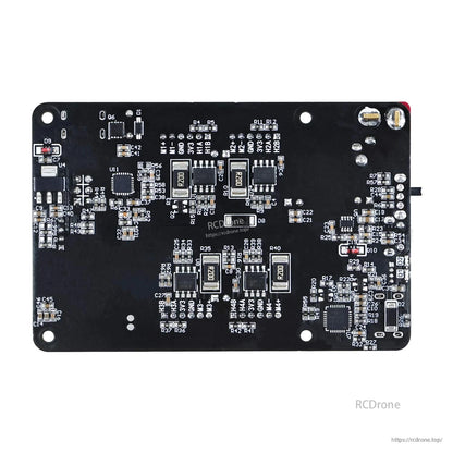 Rear PCB view of Yahboom YB-EET01-V2.0 micro ROS control board showing SMD components and solder points