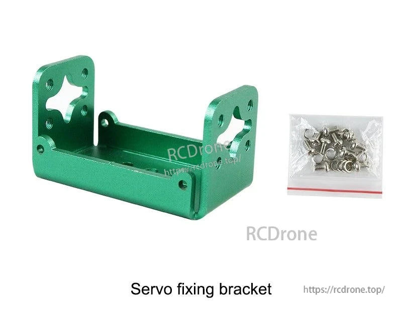 Green servo fixing bracket mount with hardware screw set