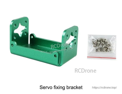 Green servo fixing bracket mount with hardware screw set