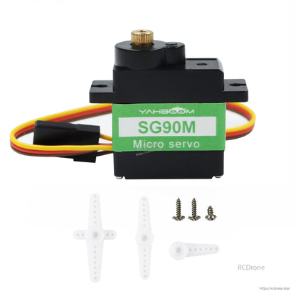 Yahboom SG90M micro servo (metal gear version) with servo horns and mounting screws