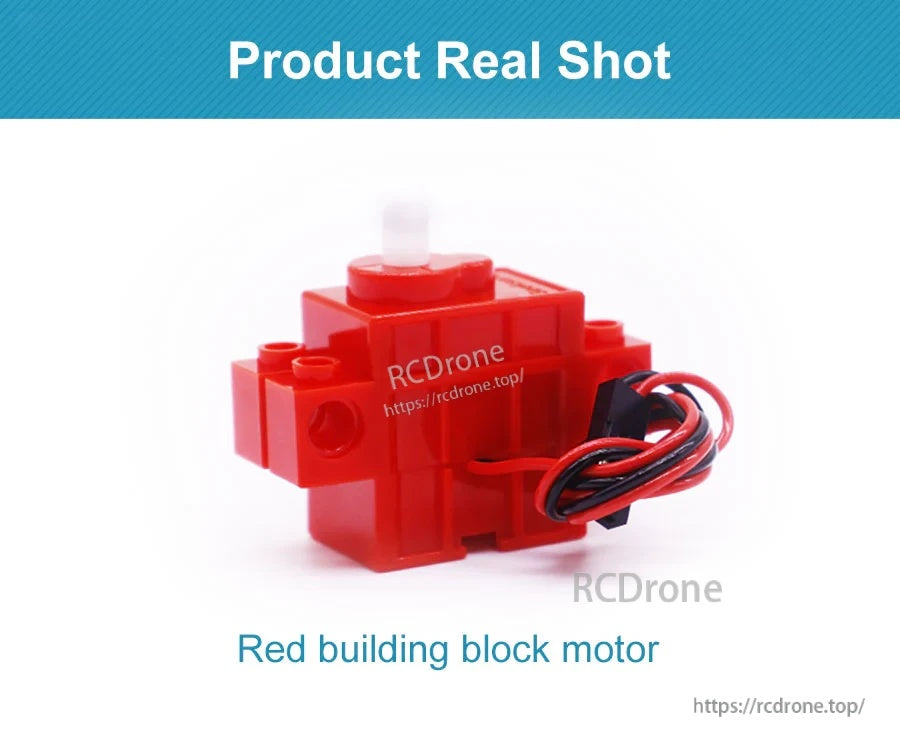 Yahboom Programmable Building Block Servo/Motor red building block motor real photo with lead wire and housing