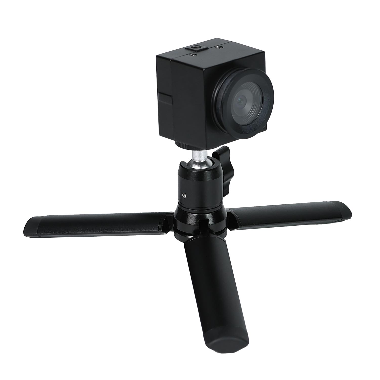 Yahboom 5MP USB Camera on mini metal tripod, front lens view