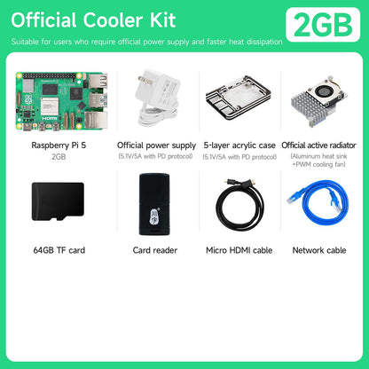 Raspberry Pi 5 AI Large Model Board and Starter Kit(1G/2G/4G/8G/16G)