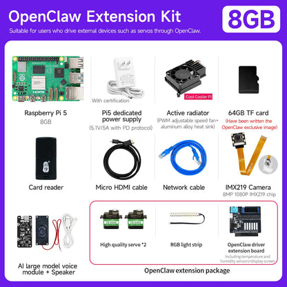 Raspberry Pi 5 AI Large Model Board and Starter Kit(1G/2G/4G/8G/16G)