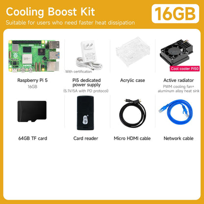 Raspberry Pi 5 AI Large Model Board and Starter Kit(1G/2G/4G/8G/16G)
