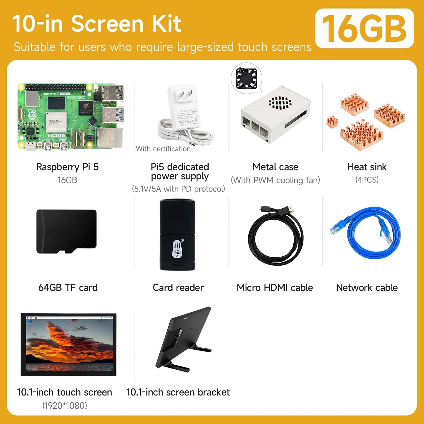 Raspberry Pi 5 AI Large Model Board and Starter Kit(1G/2G/4G/8G/16G)