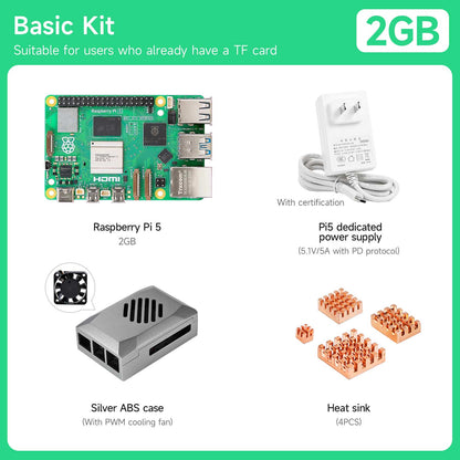 Raspberry Pi 5 AI Large Model Board and Starter Kit(1G/2G/4G/8G/16G)