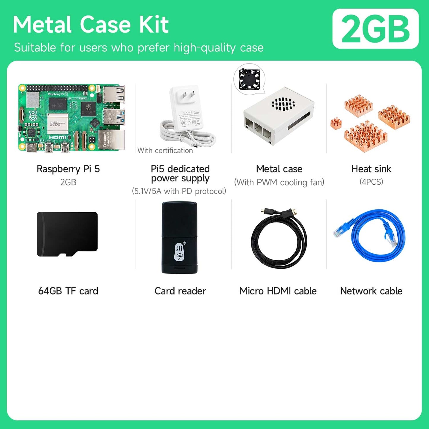 Raspberry Pi 5 AI Large Model Board and Starter Kit(1G/2G/4G/8G/16G)