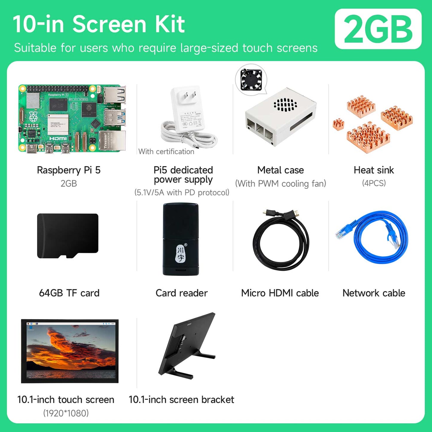 Raspberry Pi 5 AI Large Model Board and Starter Kit(1G/2G/4G/8G/16G)
