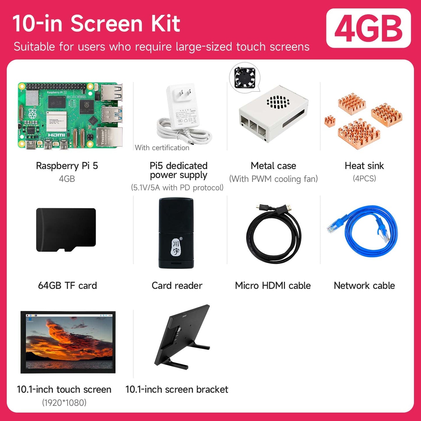 Raspberry Pi 5 AI Large Model Board and Starter Kit(1G/2G/4G/8G/16G)