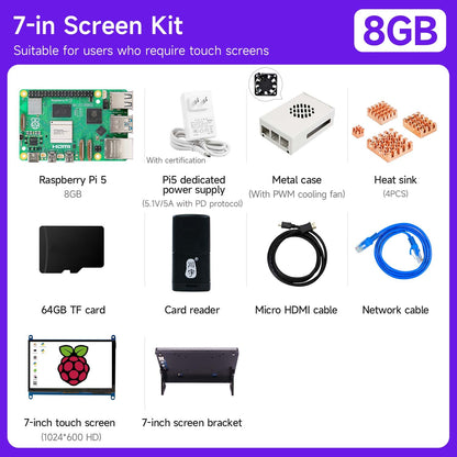 Raspberry Pi 5 AI Large Model Board and Starter Kit(1G/2G/4G/8G/16G)