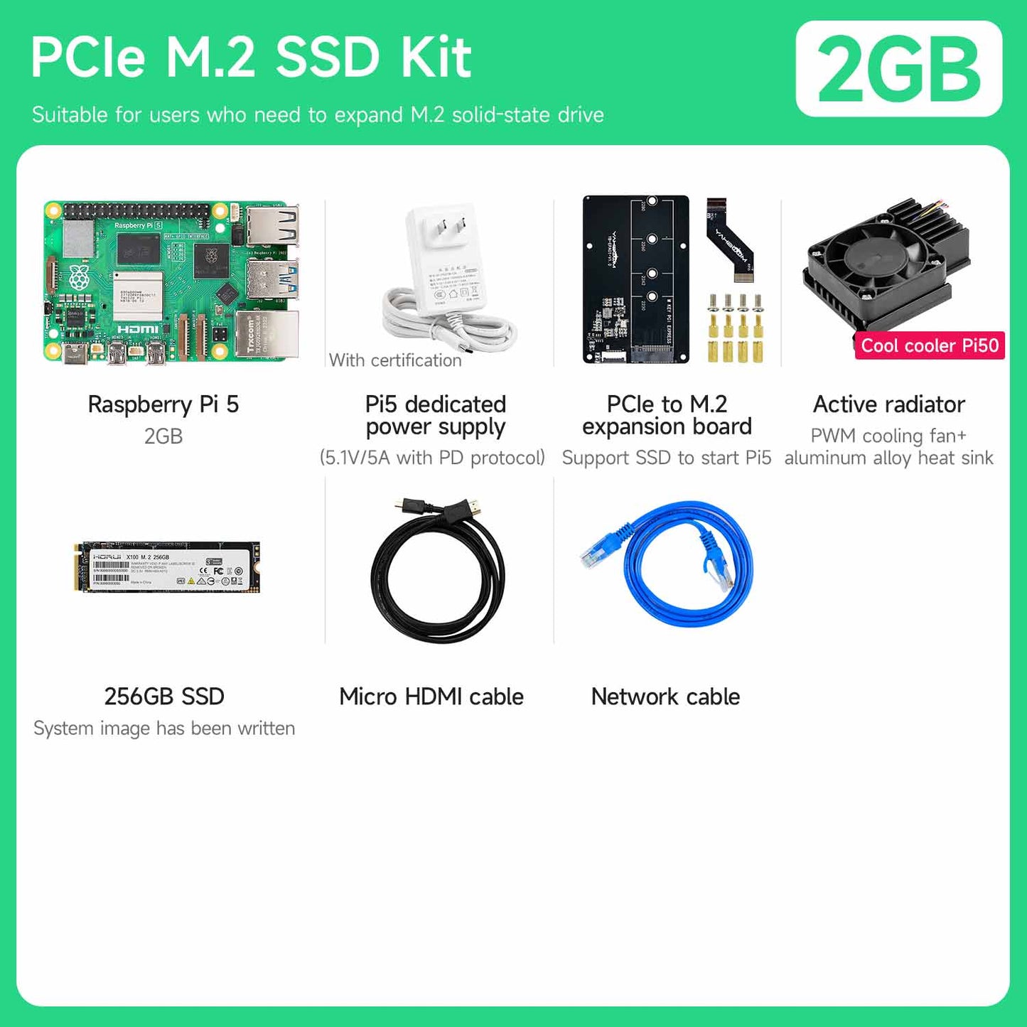 Raspberry Pi 5 AI Large Model Board and Starter Kit(1G/2G/4G/8G/16G)