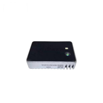 Yunshis CS20 LiDAR Depth Sensor module, angled top view with lens window and compact metal housing