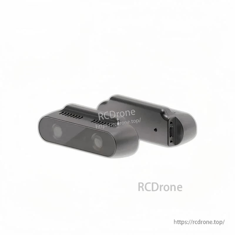 Two CS30 RGBD camera units showing front face and side panel with ports and mounting holes