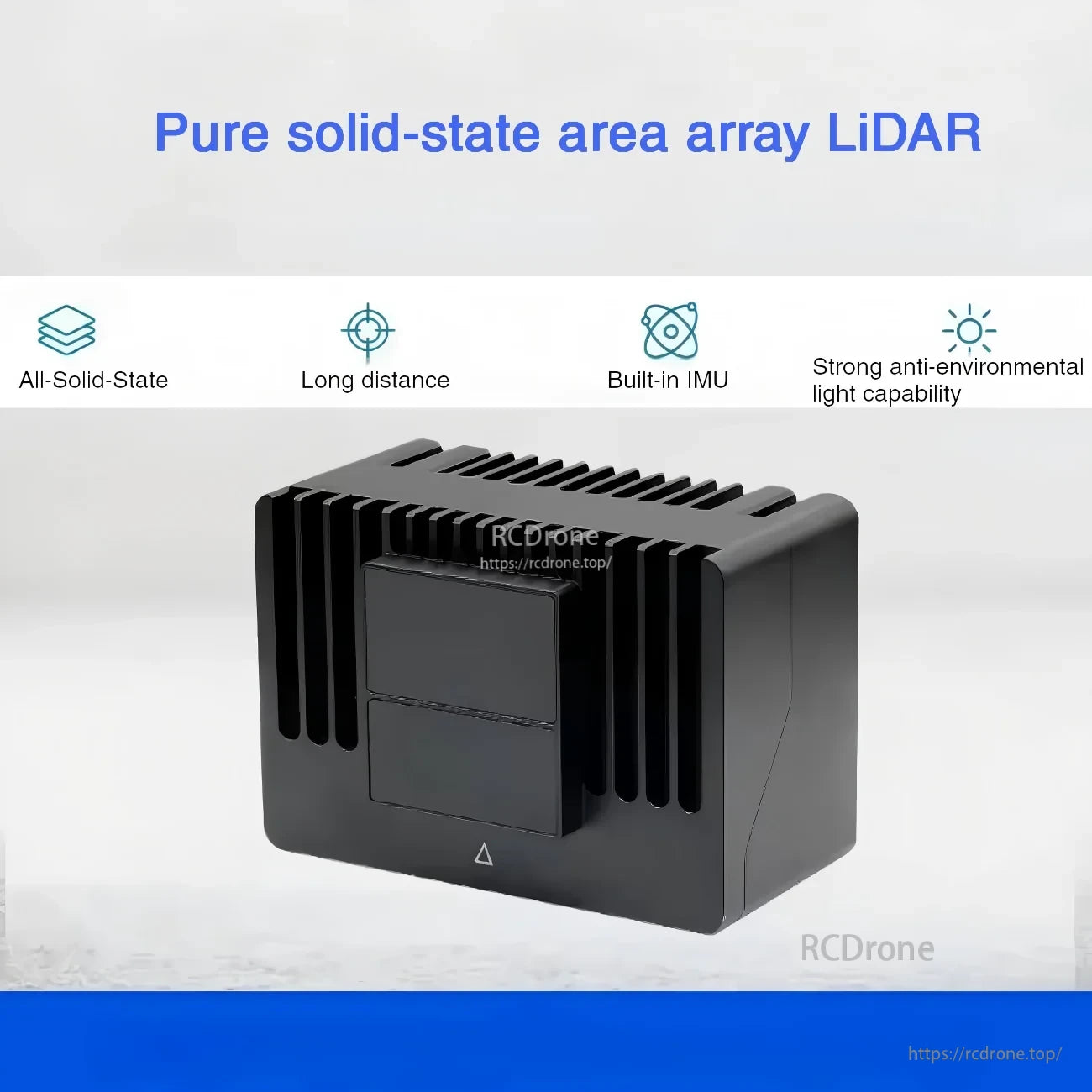 Yunshis D445 LiDAR sensor module, solid-state area array unit with heat-sink housing and front window