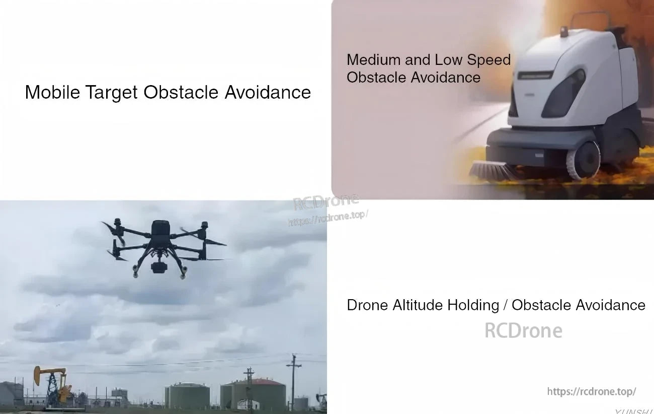 Application examples for the MVI2 ToF ranging sensor: mobile robot obstacle avoidance and drone altitude holding/avoidance